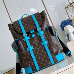 Replica Louis Vuitton Christopher MM Backpack Monogram Macassar Canvas M12729