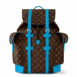 Replica Louis Vuitton Christopher MM Backpack Monogram Macassar Canvas M12729
