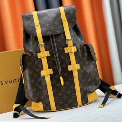 Replica Louis Vuitton Christopher MM Backpack Monogram Macassar Canvas M13202