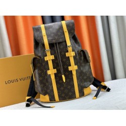 Fake Louis Vuitton Christopher MM Backpack Monogram Macassar Canvas M13202 Replica Replica Louis Vuitton Christopher MM Backpack Monogram Macassar Canvas M13202