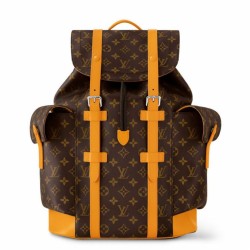 Replica Louis Vuitton Christopher MM Backpack Monogram Macassar Canvas M13202