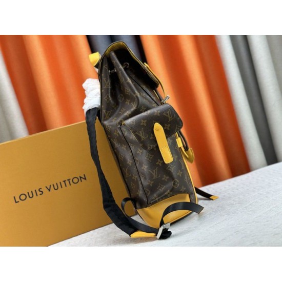 Fake Louis Vuitton Christopher MM Backpack Monogram Macassar Canvas M13202 Replica Replica Louis Vuitton Christopher MM Backpack Monogram Macassar Canvas M13202