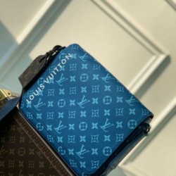 Fake Louis Vuitton District PM Bag Blue Monogram Canvas M23785 Replica