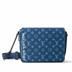 Fake Louis Vuitton District PM Bag Blue Monogram Canvas M23785 Replica