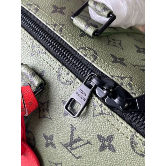 Fake Louis Vuitton Keepall Bandouliere 55 Bag Green Monogram Canvas M23963 Replica Fake Louis Vuitton Keepall Bandouliere 55 Bag Green Monogram Canvas M23963 Replica
