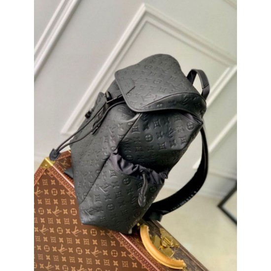 Fake Louis Vuitton Trekking Backpack Monogram Shadow M43680 Replica Replica Louis Vuitton Trekking Backpack Monogram Shadow M43680