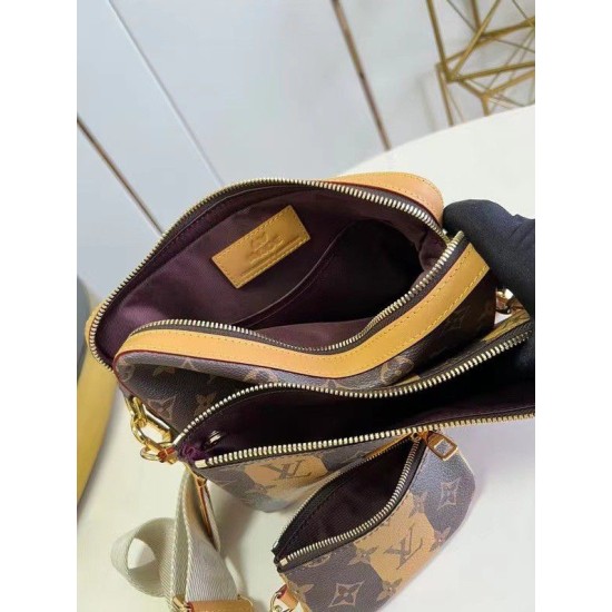 Fake Louis Vuitton Trio Messenger Bag Monogram Stripes Canvas M45965 Replica Replica Louis Vuitton Trio Messenger Bag Monogram Stripes Canvas M45965