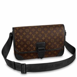Fake Louis Vuitton Archy Messenger MM Bag Monogram Macassar Canvas M46328 Replica