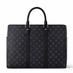 Fake Louis Vuitton Sac Plat 24H Bag Monogram Eclipse Canvas M46451 Replica
