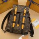 Fake Louis Vuitton Christopher MM Backpack Monogram Macassar Canvas M46686 Replica Fake Louis Vuitton Christopher MM Backpack Monogram Macassar Canvas M46686 Replica