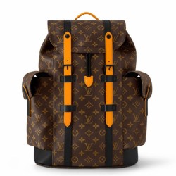 Fake Louis Vuitton Christopher MM Backpack Monogram Macassar Canvas M46686 Replica