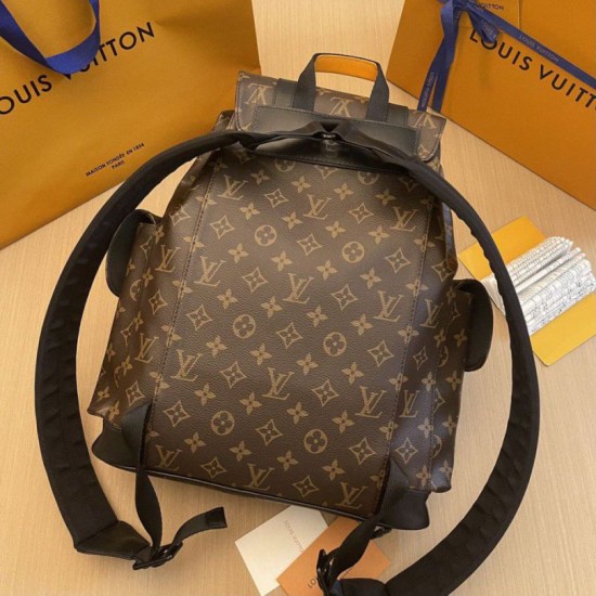 Fake Louis Vuitton Christopher MM Backpack Monogram Macassar Canvas M46686 Replica Fake Louis Vuitton Christopher MM Backpack Monogram Macassar Canvas M46686 Replica