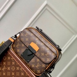 Fake Louis Vuitton S-Lock Messenger Bag Monogram Macassar Canvas M46688 Replica