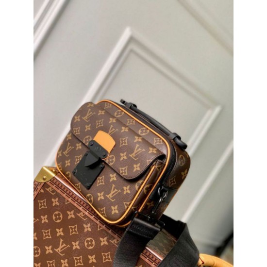Fake Louis Vuitton S-Lock Messenger Bag Monogram Macassar Canvas M46688 Replica Fake Louis Vuitton S-Lock Messenger Bag Monogram Macassar Canvas M46688 Replica