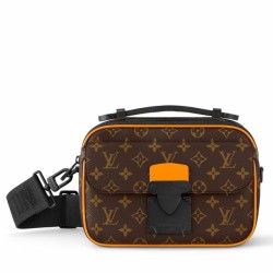 Fake Louis Vuitton S-Lock Messenger Bag Monogram Macassar Canvas M46688 Replica