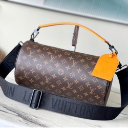 Replica Louis Vuitton Soft Polochon MM Bag Monogram Macassar Canvas M46691