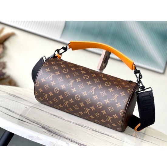 Replica Louis Vuitton Soft Polochon MM Bag Monogram Macassar Canvas M46691 Replica Louis Vuitton Soft Polochon MM Bag Monogram Macassar Canvas M46691
