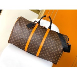 Replica Louis Vuitton Keepall Bandouliere 55 Bag Monogram Macassar Canvas M46702 Fake Louis Vuitton Keepall Bandouliere 55 Bag Monogram Macassar Canvas M46702 Replica