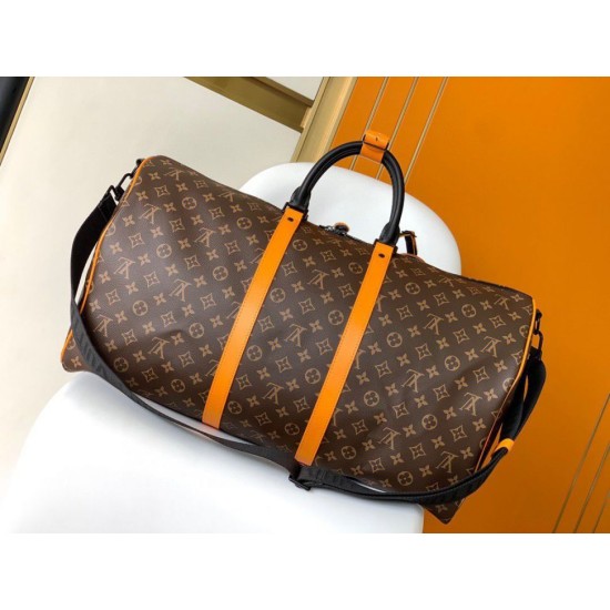 Replica Louis Vuitton Keepall Bandouliere 55 Bag Monogram Macassar Canvas M46702 Fake Louis Vuitton Keepall Bandouliere 55 Bag Monogram Macassar Canvas M46702 Replica