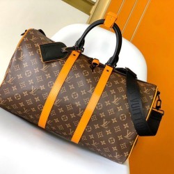 Replica Louis Vuitton Keepall Bandouliere 45 Bag Monogram Macassar Canvas M46703