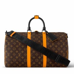 Replica Louis Vuitton Keepall Bandouliere 45 Bag Monogram Macassar Canvas M46703
