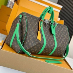 Replica Louis Vuitton Keepall Bandouliere 50 Bag Monogram Macassar Canvas M46774