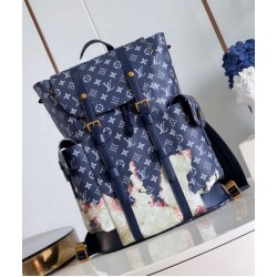 Fake Louis Vuitton Christopher MM Backpack Monogram Bleach Canvas M46805 Replica Replica Louis Vuitton Christopher MM Backpack Monogram Bleach Canvas M46805