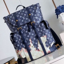 Replica Louis Vuitton Christopher MM Backpack Monogram Bleach Canvas M46805