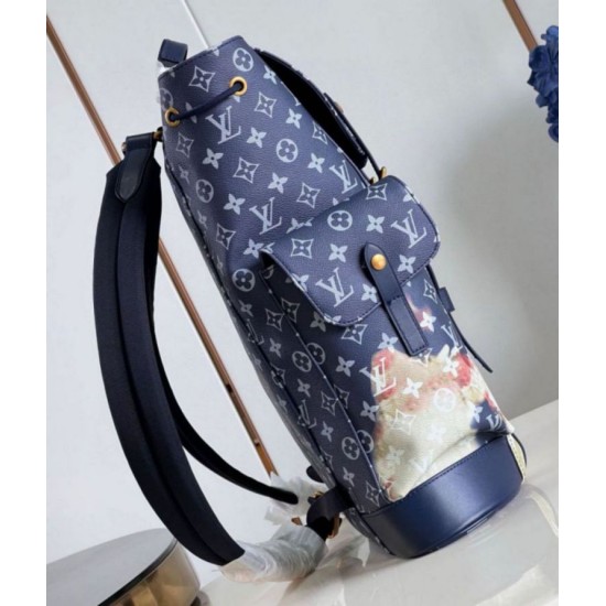 Fake Louis Vuitton Christopher MM Backpack Monogram Bleach Canvas M46805 Replica Replica Louis Vuitton Christopher MM Backpack Monogram Bleach Canvas M46805