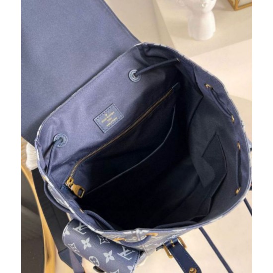 Fake Louis Vuitton Christopher MM Backpack Monogram Bleach Canvas M46805 Replica Replica Louis Vuitton Christopher MM Backpack Monogram Bleach Canvas M46805