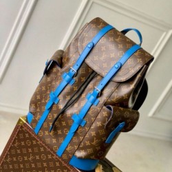 Replica Louis Vuitton Christopher MM Backpack Monogram Macassar Canvas M46813