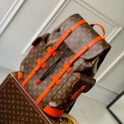 Fake Louis Vuitton Christopher MM Backpack Monogram Macassar Canvas M46814 Replica