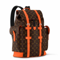 Fake Louis Vuitton Christopher MM Backpack Monogram Macassar Canvas M46814 Replica