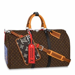 Replica Louis Vuitton Keepall Bandouliere 50 Patchwork Bag M56855