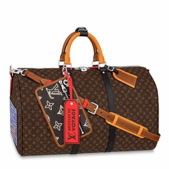 Fake Louis Vuitton Keepall Bandouliere 50 Patchwork Bag M56855 Replica Replica Louis Vuitton Keepall Bandouliere 50 Patchwork Bag M56855