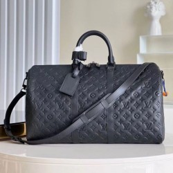 Fake Louis Vuitton Keepall Bandouliere 50 Bag Taurillon Monogram M59025 Replica