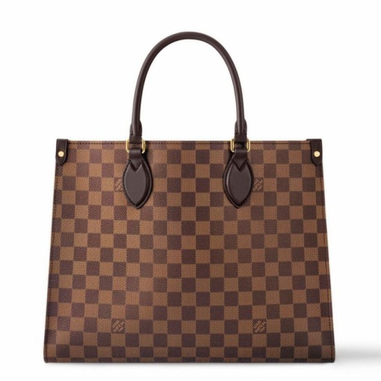 Fake Louis Vuitton OnTheGo MM Bag Damier Ebene Canvas N00065 Replica Replica Louis Vuitton OnTheGo MM Bag Damier Ebene Canvas N00065