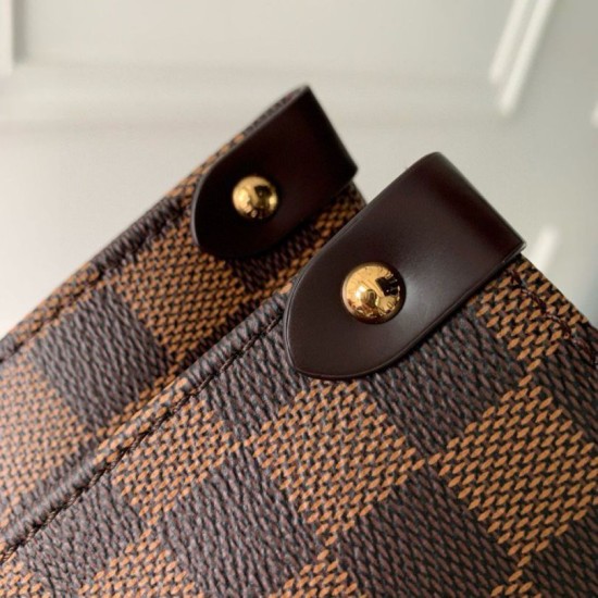 Fake Louis Vuitton OnTheGo MM Bag Damier Ebene Canvas N00065 Replica Replica Louis Vuitton OnTheGo MM Bag Damier Ebene Canvas N00065