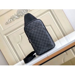 Replica Louis Vuitton Avenue Sling Bag Damier Graphite Canvas N45302
