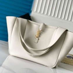 Replica Saint Laurent LE 5 A 7 Bea Tote Bag White Grained
