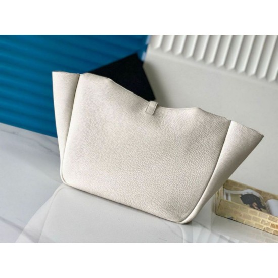 Replica Saint Laurent LE 5 A 7 Bea Tote Bag White Grained Replica Saint Laurent LE 5 A 7 Bea Tote Bag White Grained