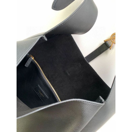 Replica Saint Laurent Le 5 À 7 Soft Large Shoulder Bag Black Replica Saint Laurent Le 5 À 7 Soft Large Shoulder Bag Black