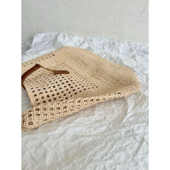 Fake Saint Laurent Le 5 A 7 Medium Tote Bag Naturel Raffia Replica Fake Saint Laurent Le 5 A 7 Medium Tote Bag Naturel Raffia Replica