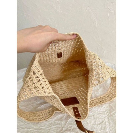 Fake Saint Laurent Le 5 A 7 Medium Tote Bag Naturel Raffia Replica Fake Saint Laurent Le 5 A 7 Medium Tote Bag Naturel Raffia Replica