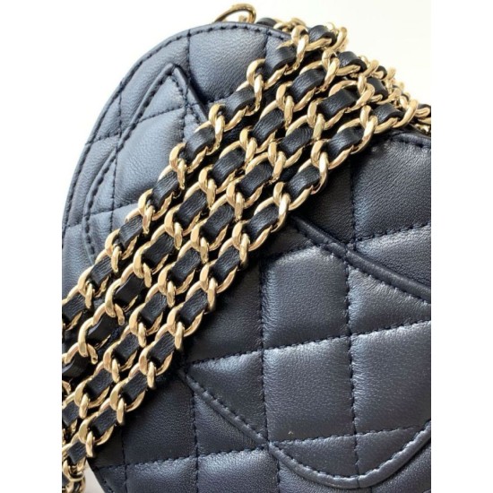 Replica Chanel Heart-Shaped Chain Handbag AP2784 Black