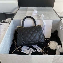 Replica Chanel Flap Bag With Top Handle AS2215 Black