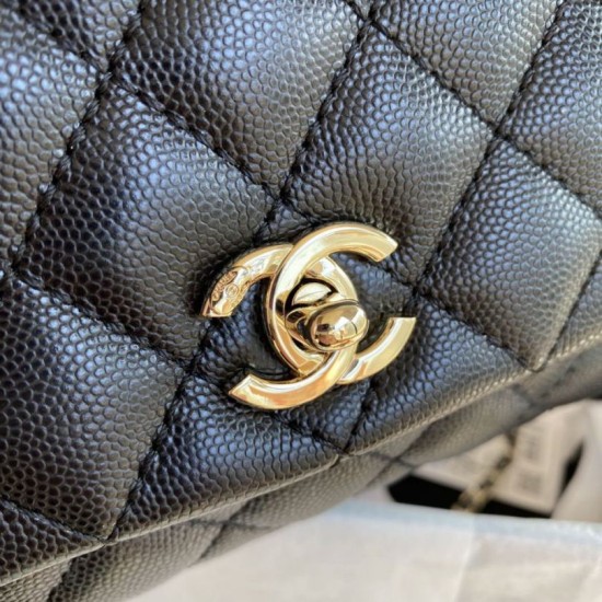 Replica Chanel Flap Bag With Top Handle AS2215 Black
