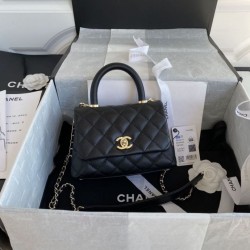 Replica Chanel Flap Bag With Top Handle AS2215 Black
