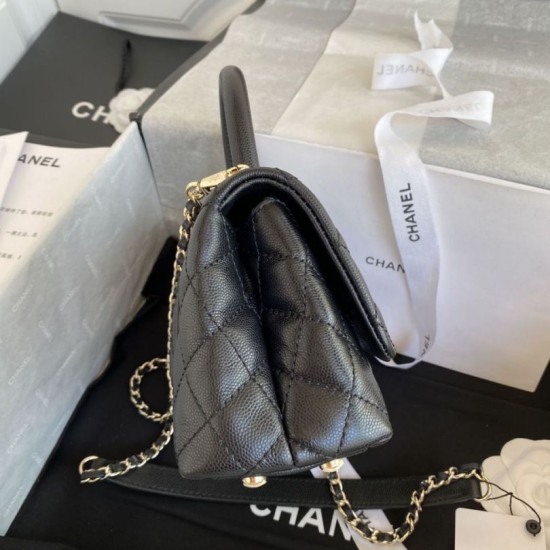 Replica Chanel Flap Bag With Top Handle AS2215 Black