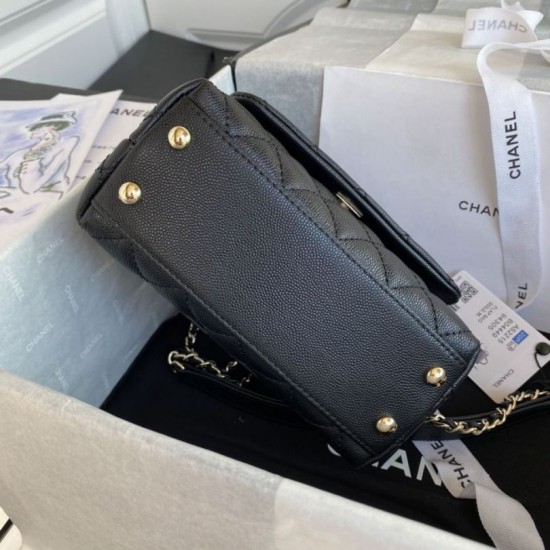 Replica Chanel Flap Bag With Top Handle AS2215 Black